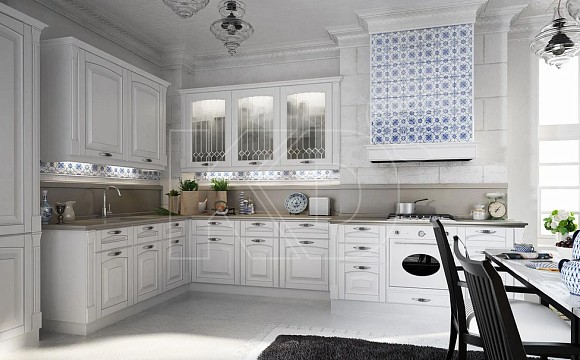 Фасады кухни классика с патиной